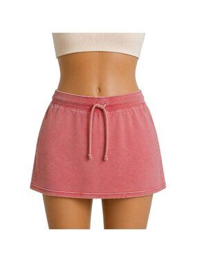 American Eagle Womens Pink Drawstring Mini Skirt XXL